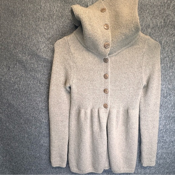 Vince Wool Blend Shawl Collar Empire Waist Cardigan Sweater Sz SM - Picture 6 of 9